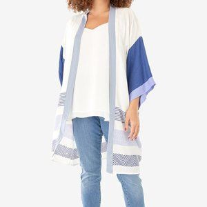 Summer & Rose Striped Sophia Kimono (Plus)